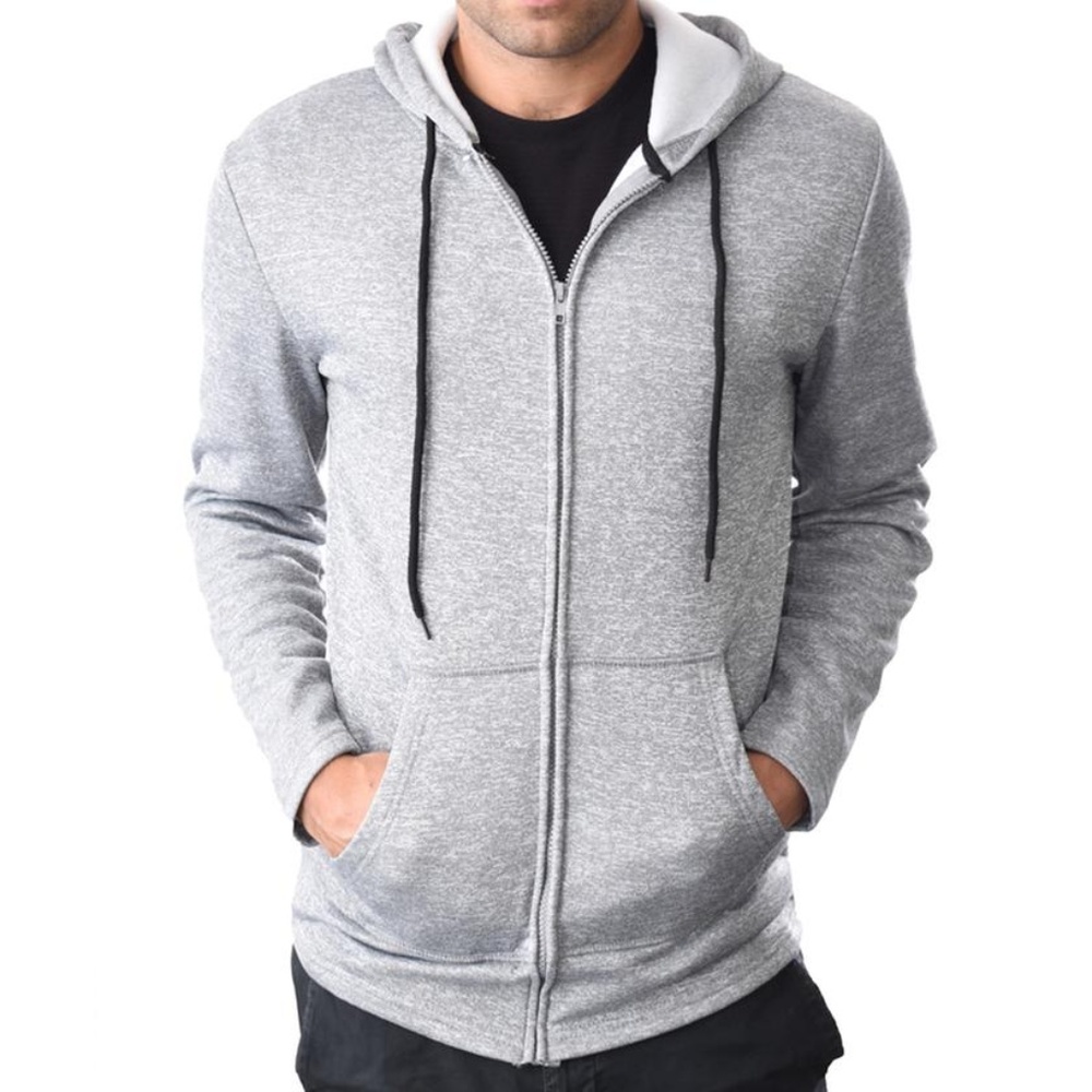 Men's Space-Dye Zip-Up Hoodie - Gray - Size: 2XL